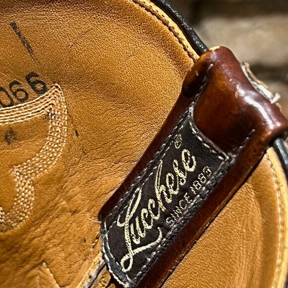 Lucchese Full Quill Caiman Cowboy Boots - Picture 7 of 10